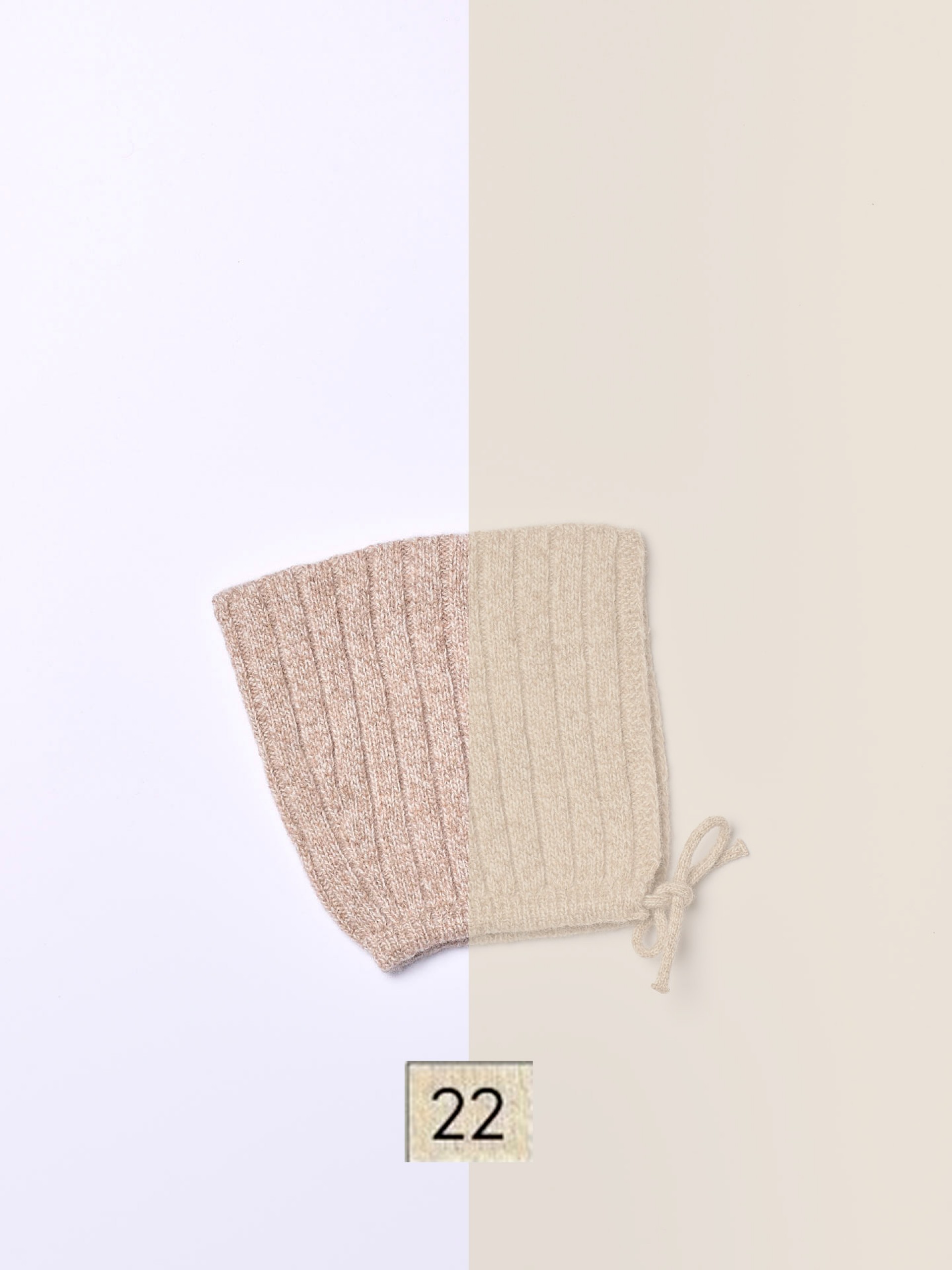 Knitted wool bonnet