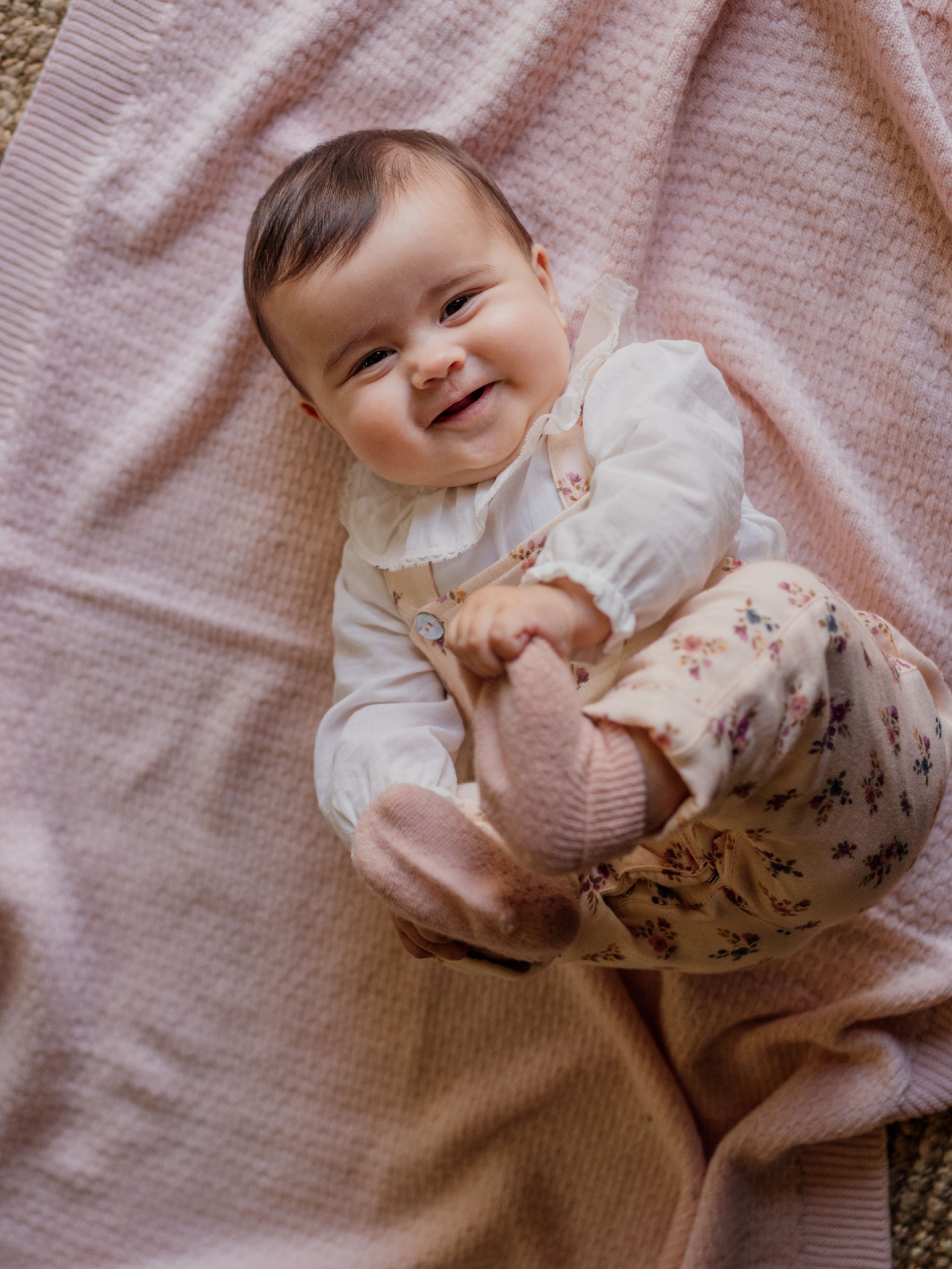 Floral print dungarees