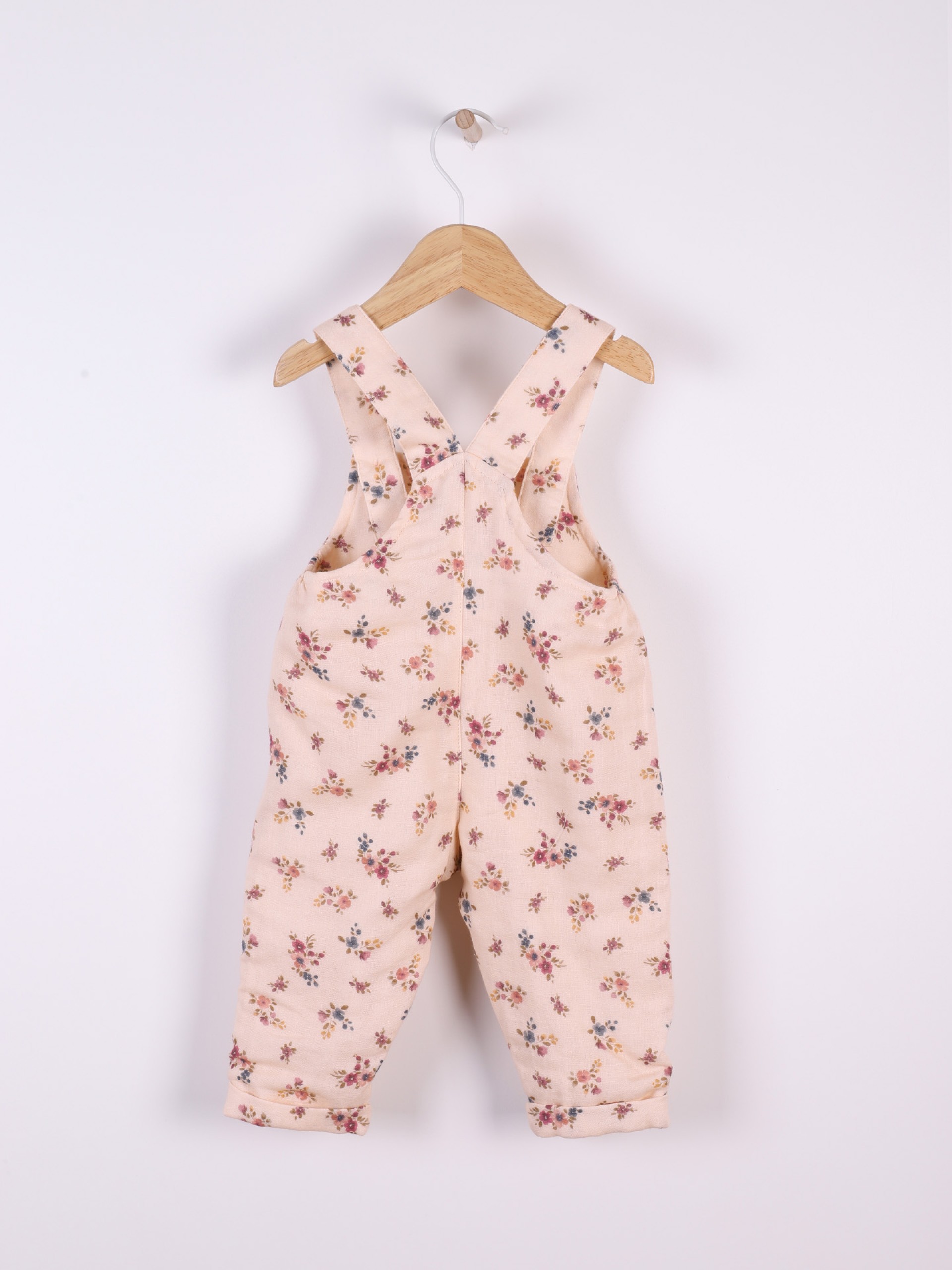 Floral print dungarees