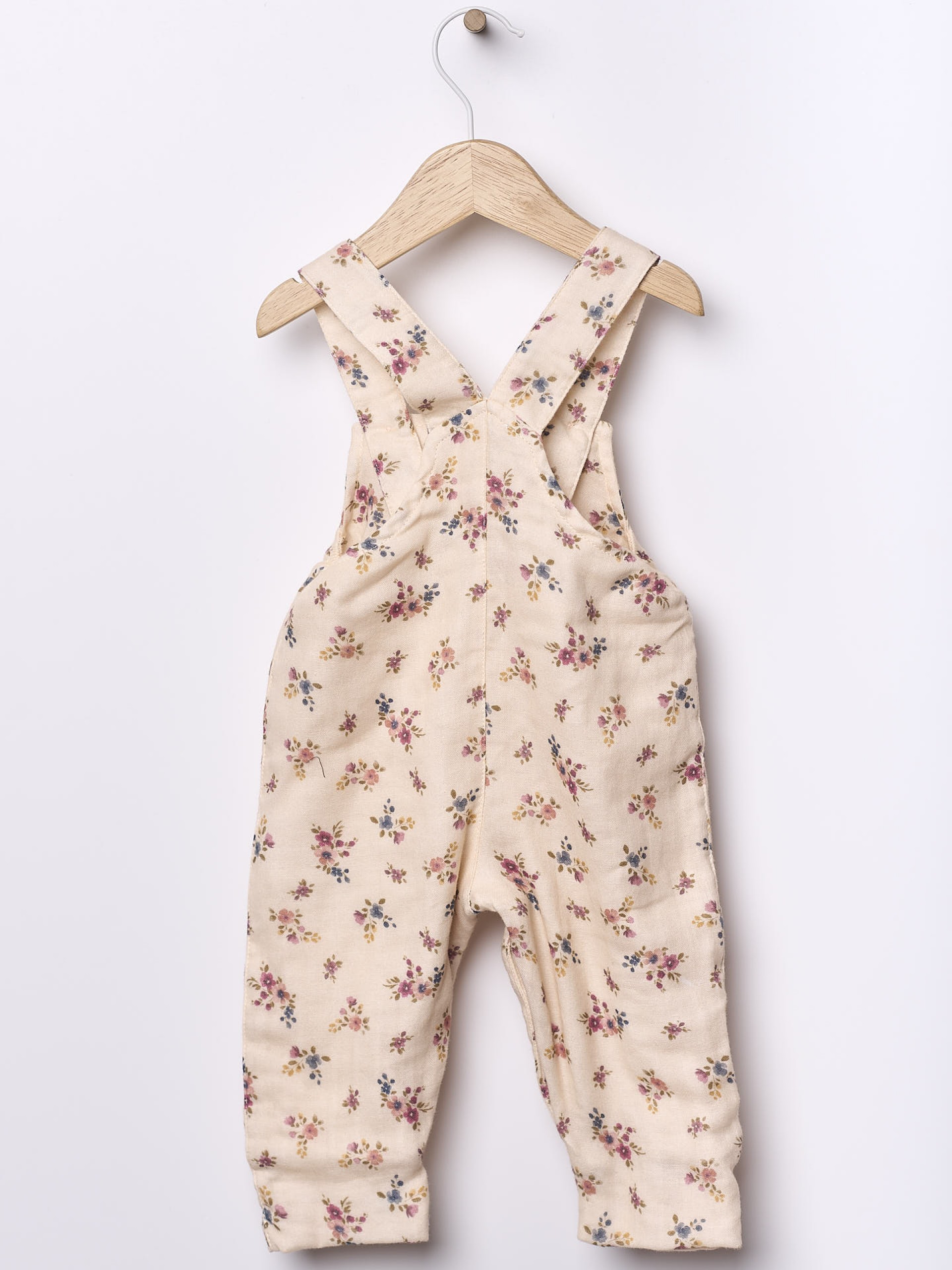 Floral print dungarees