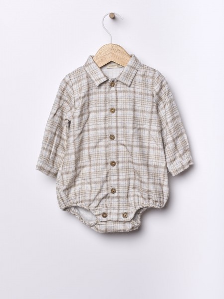 Body camisa xadrez tartan