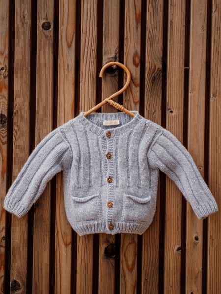 Knitted wool cardigan