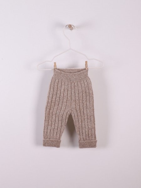 Knitted wool trousers