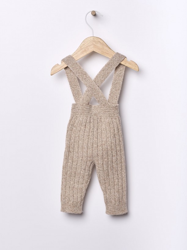 Knitted wool trousers