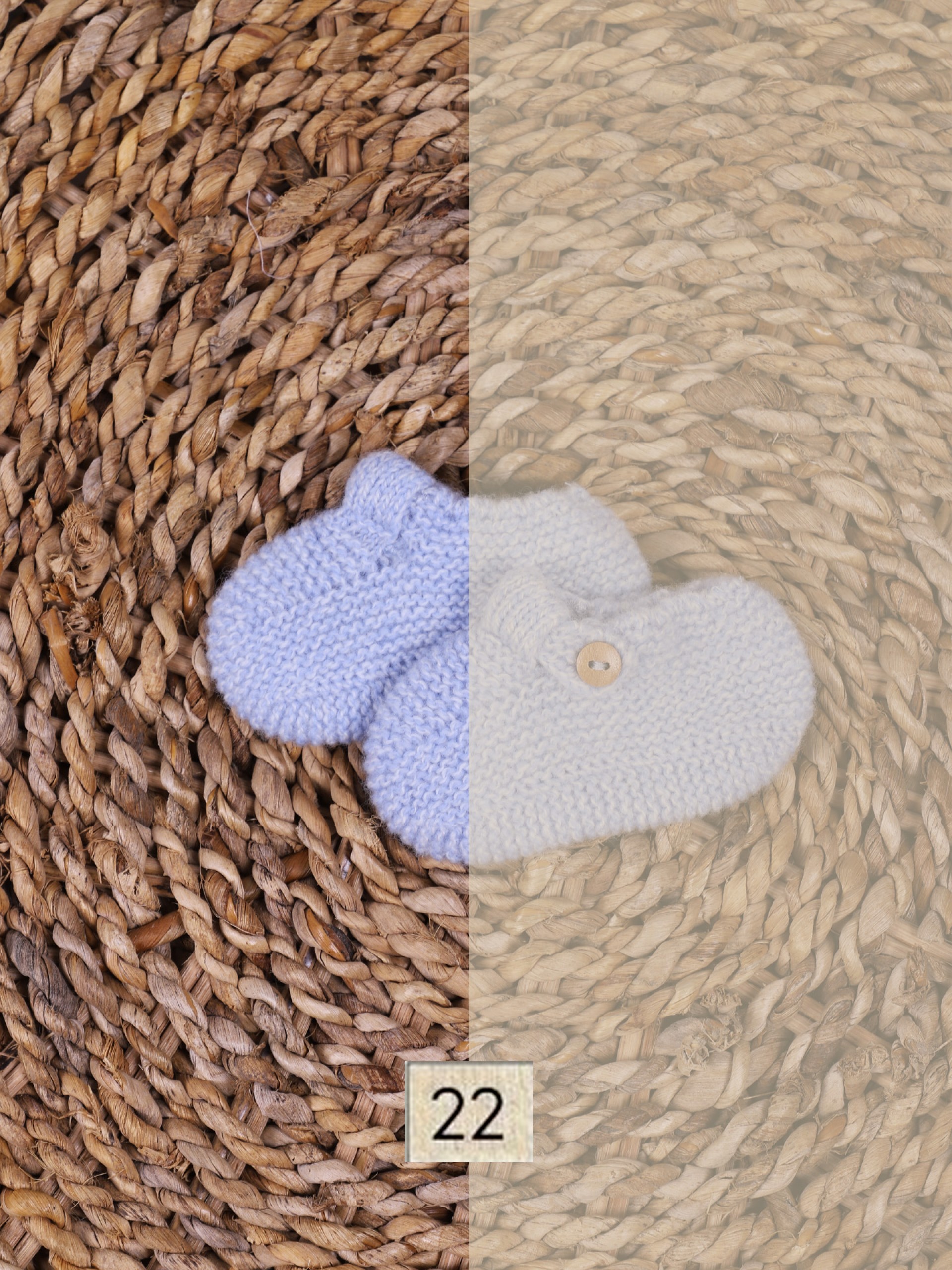 Knitted wool booties