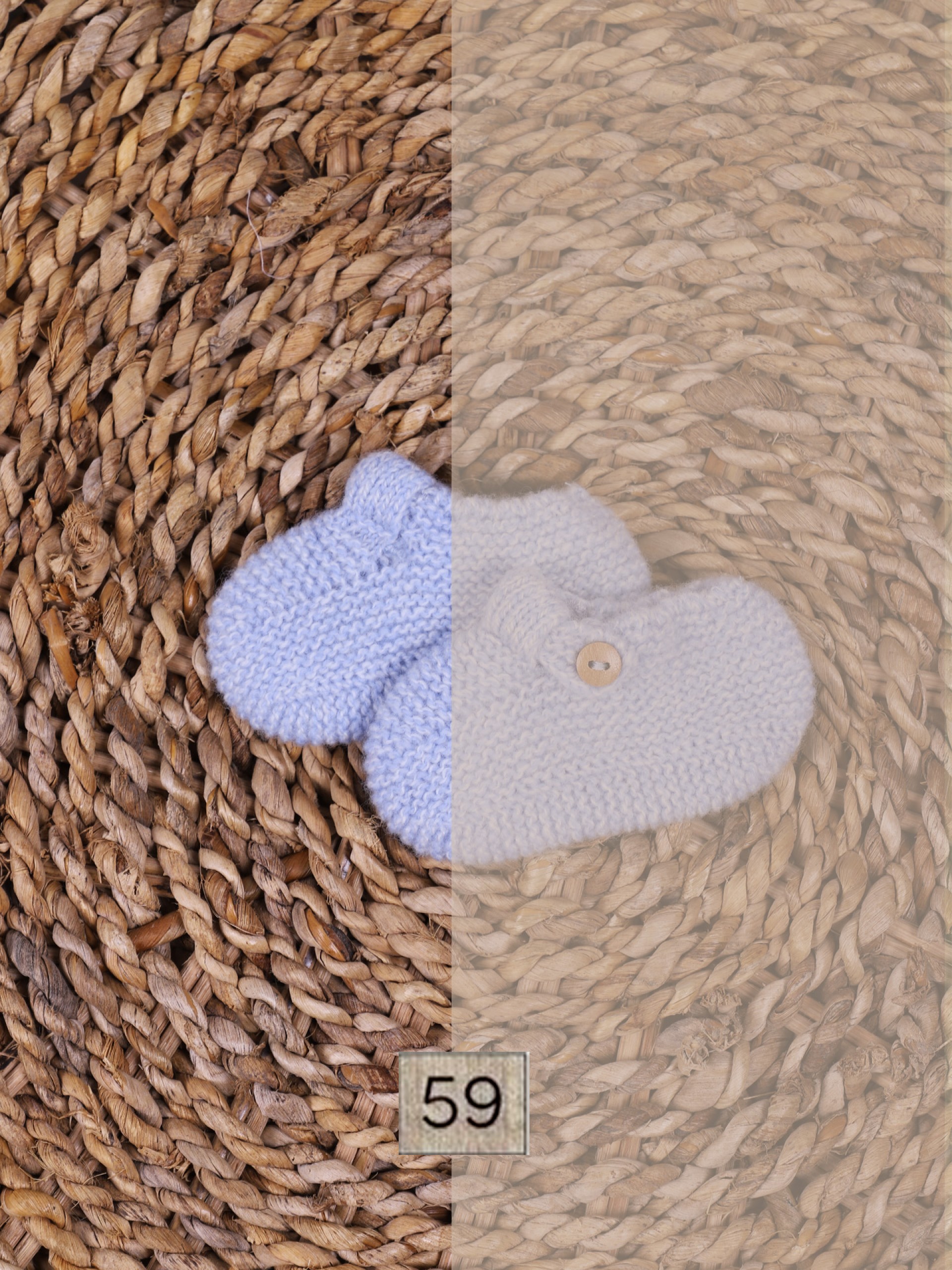 Knitted wool booties