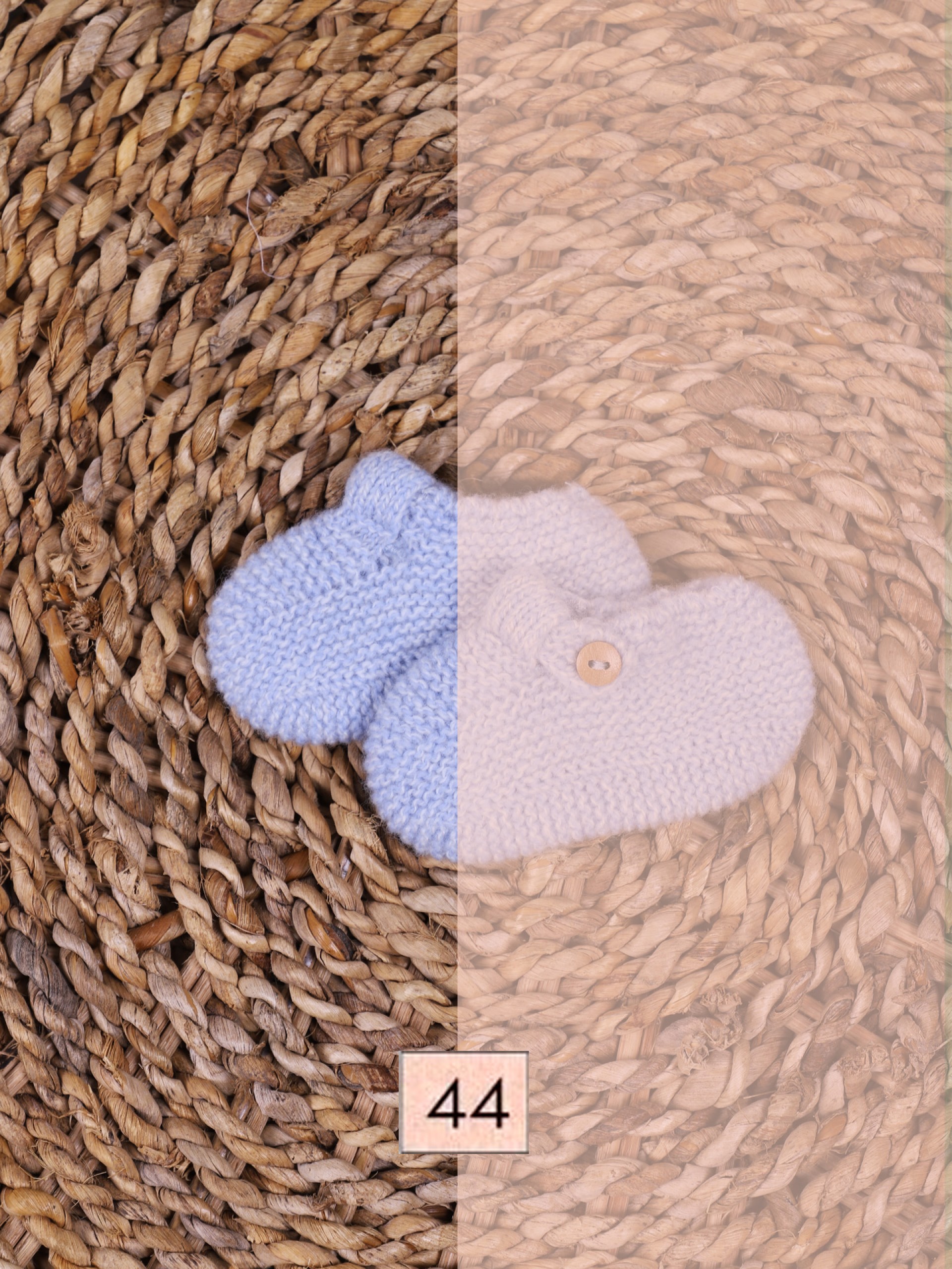 Knitted wool booties