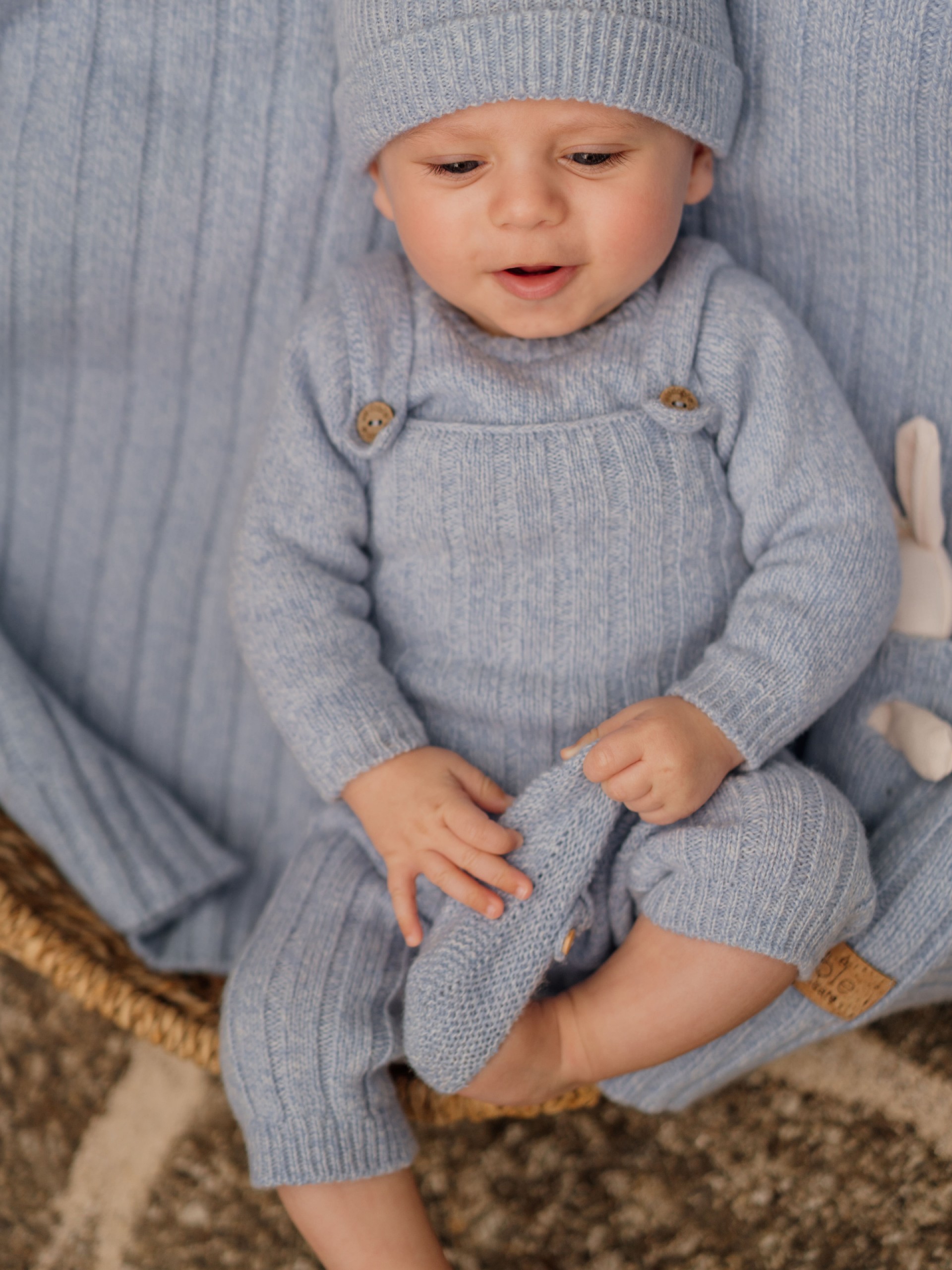 Knitted wool booties