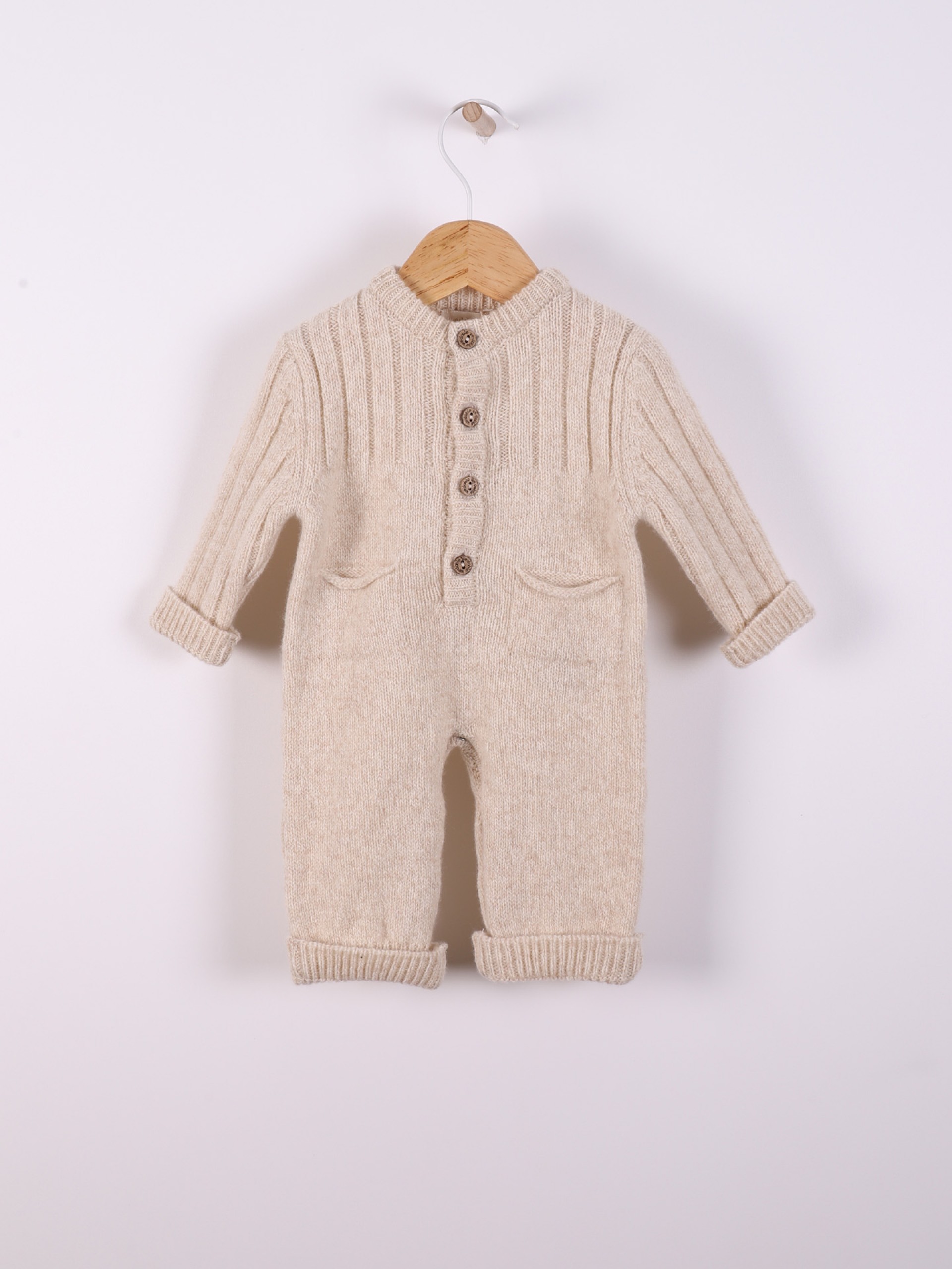 Knitted wool jumpsuit