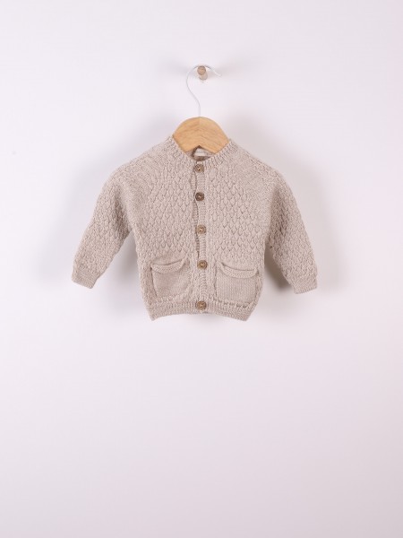 Knitted wool cardigan