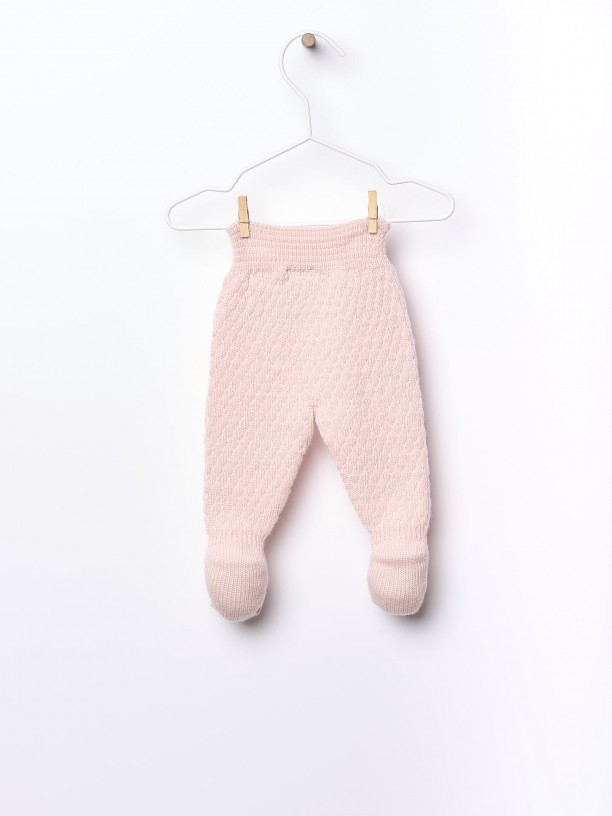 Knitted wool trousers
