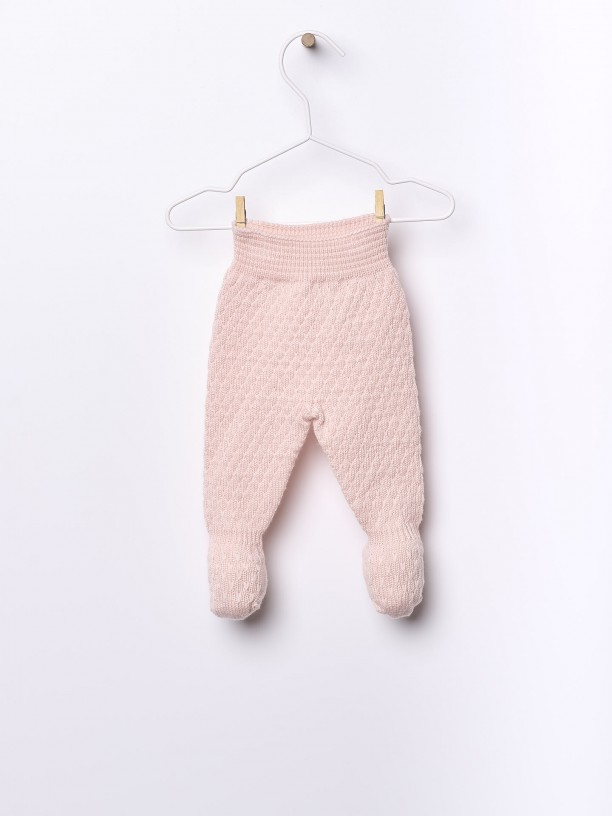 Knitted wool trousers