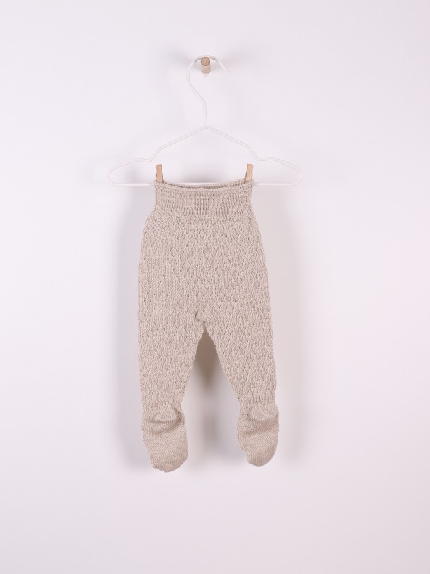 Knitted wool trousers