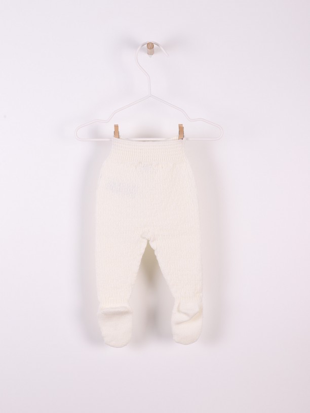 Knitted wool trousers