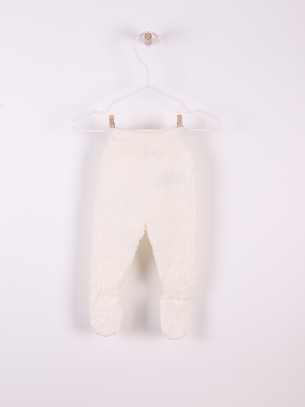 Knitted wool trousers