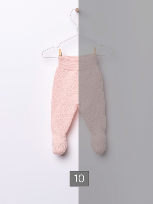 Knitted wool trousers