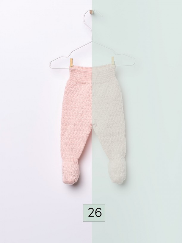 Knitted wool trousers