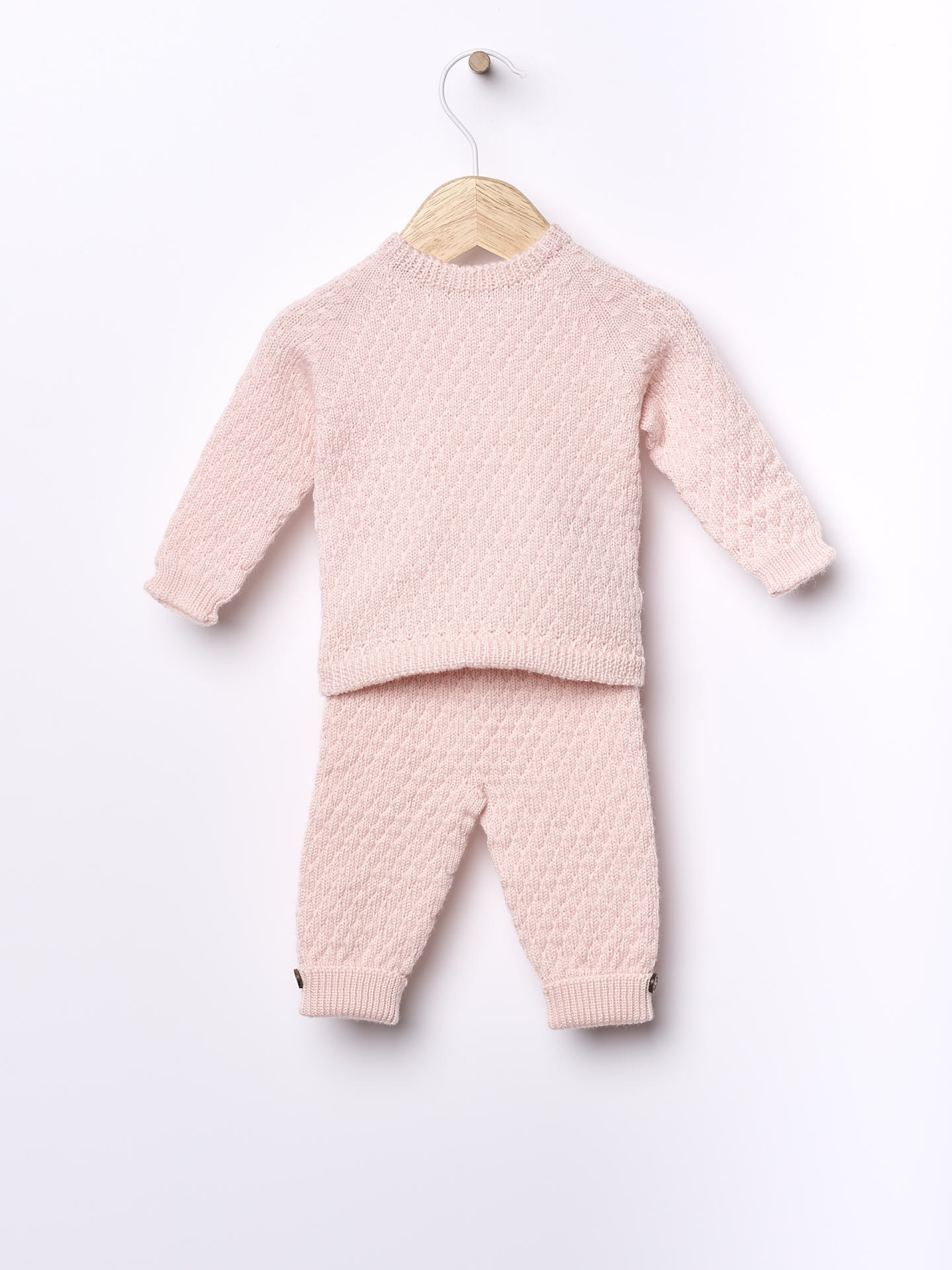 Knitted wool trousers