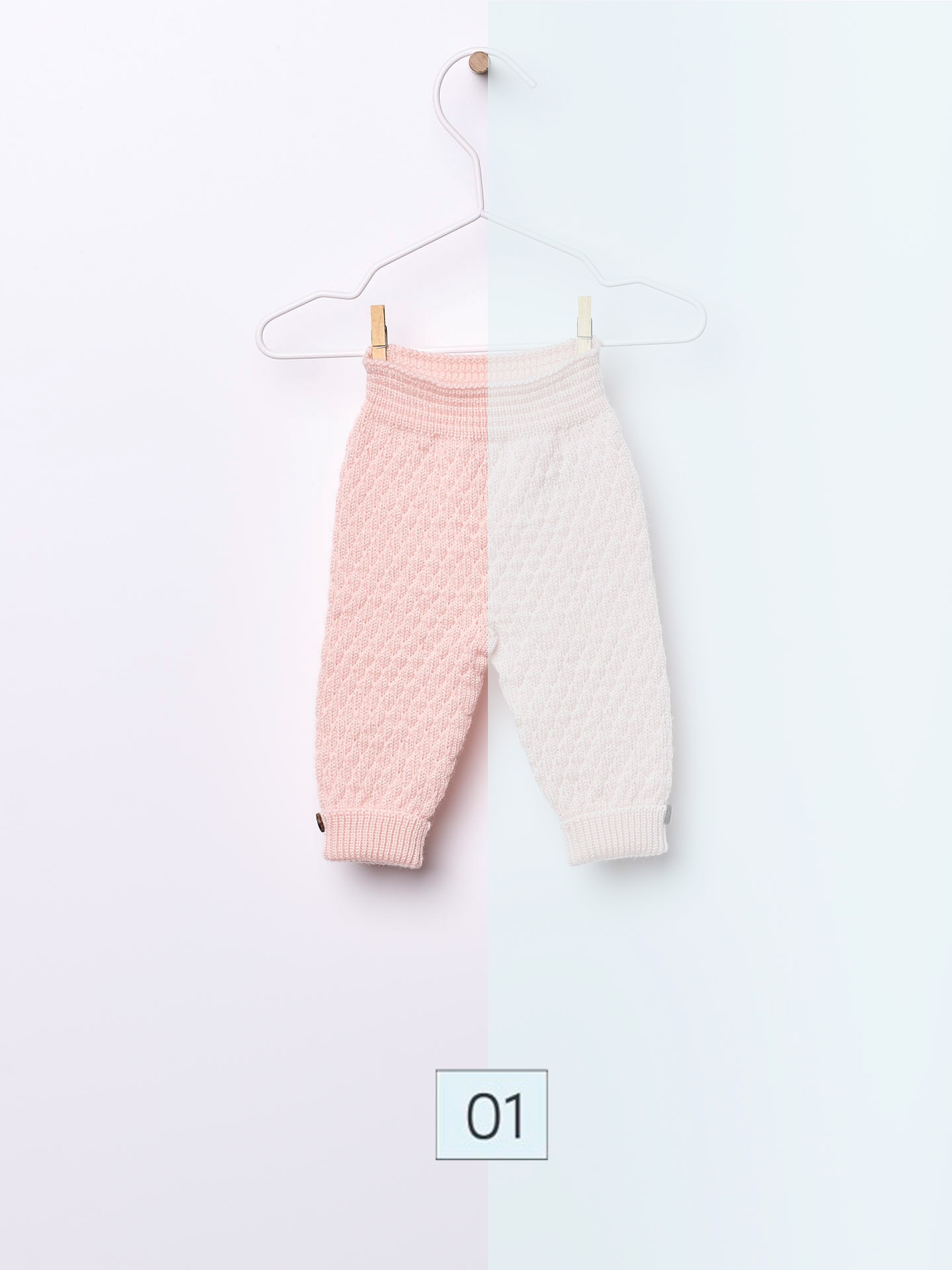 Knitted wool trousers