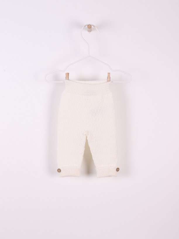 Knitted wool trousers