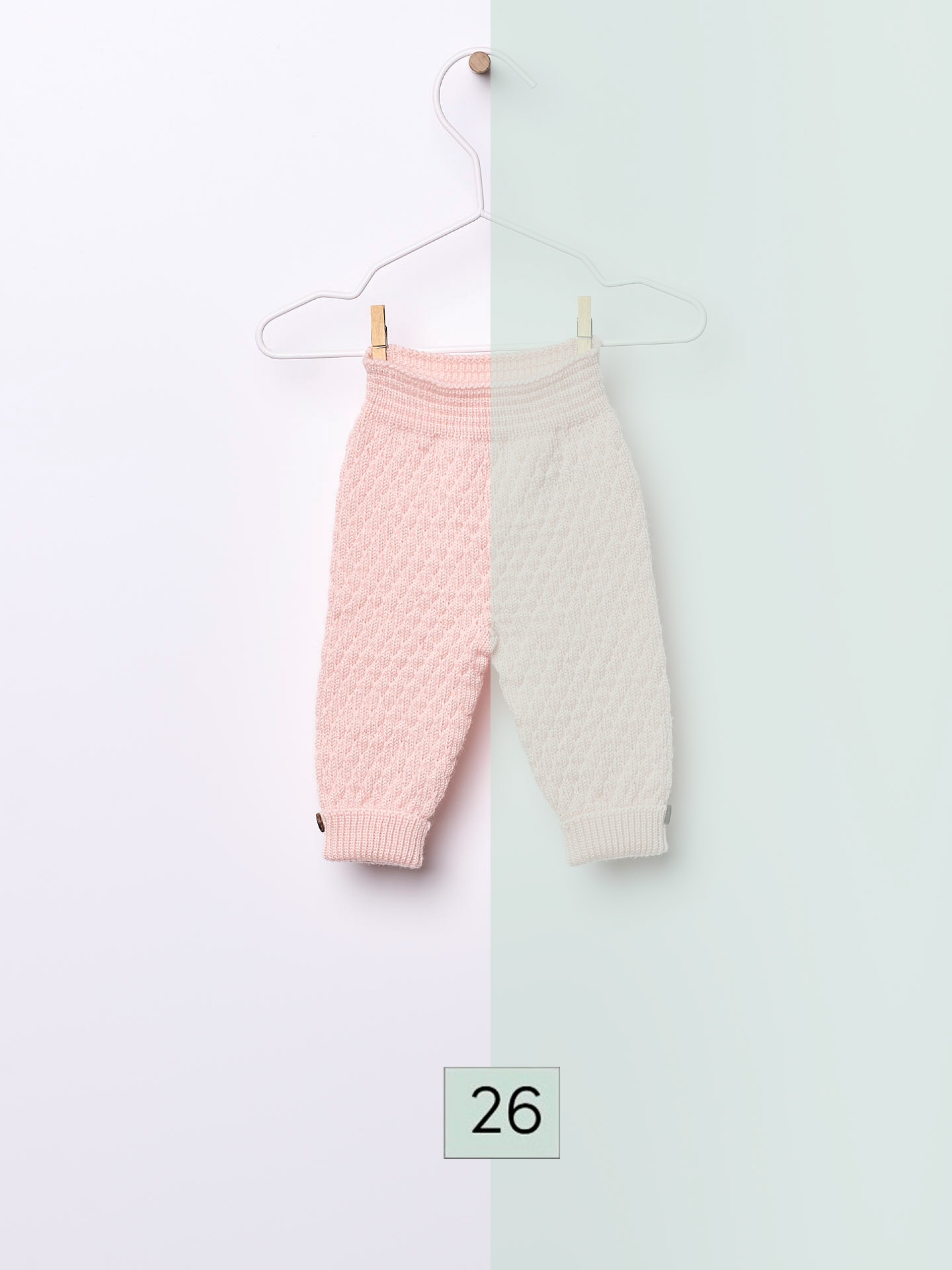 Knitted wool trousers