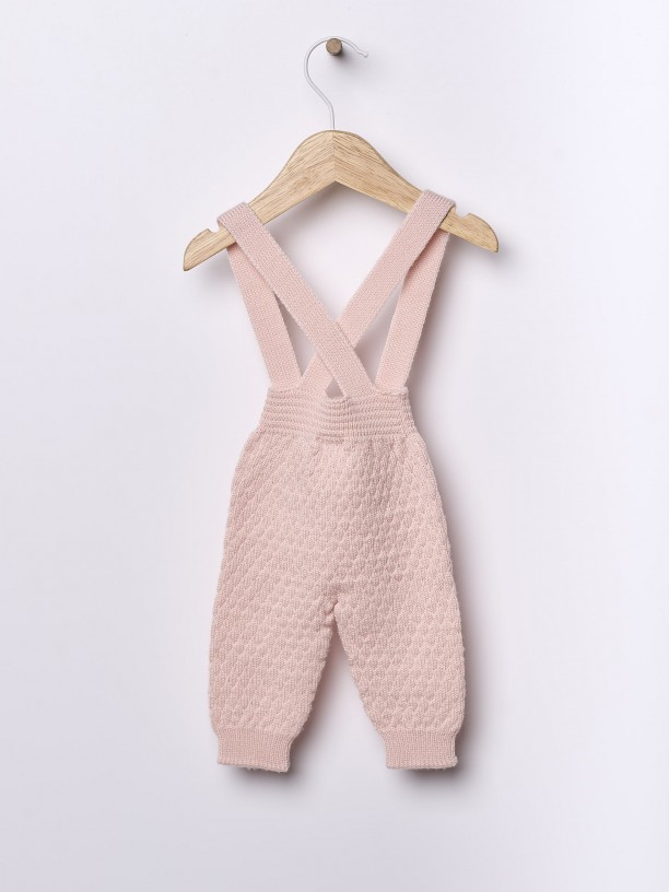 Knitted wool trousers