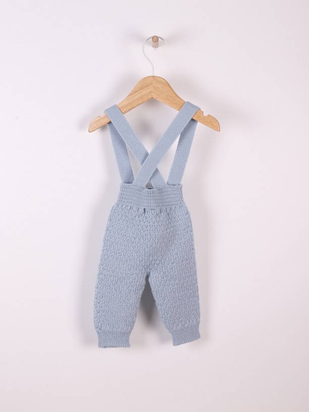 Knitted wool trousers