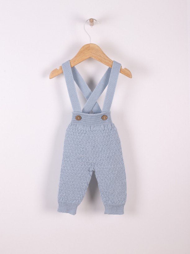Knitted wool trousers