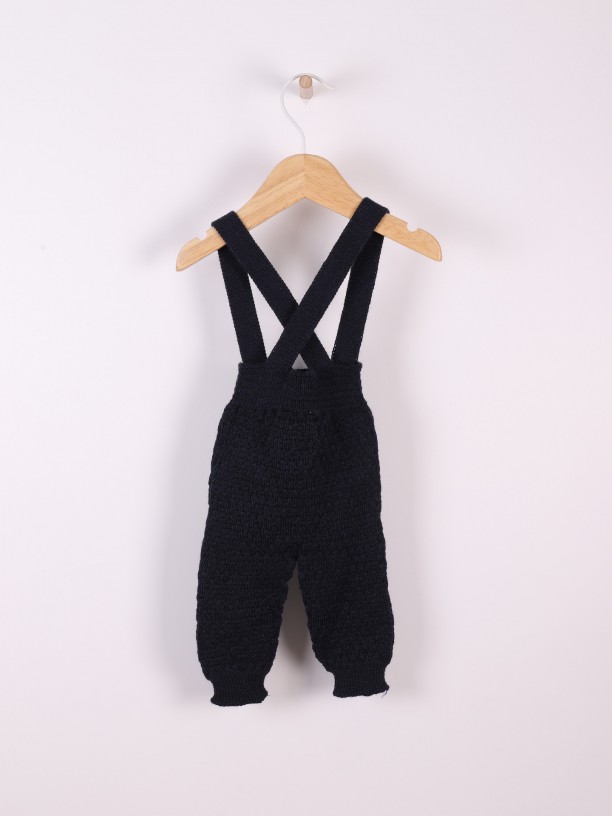 Knitted wool trousers
