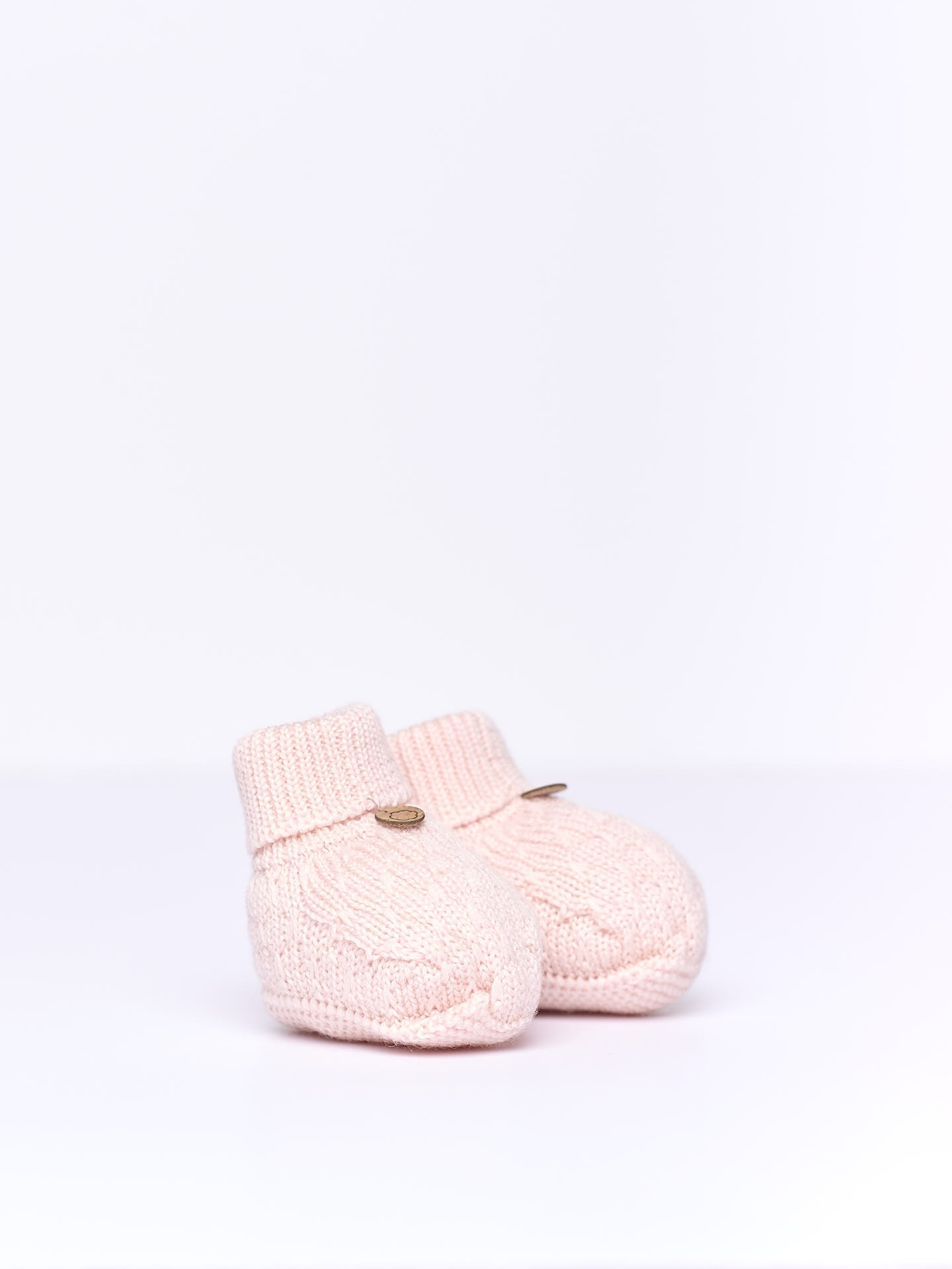 Knitted wool booties