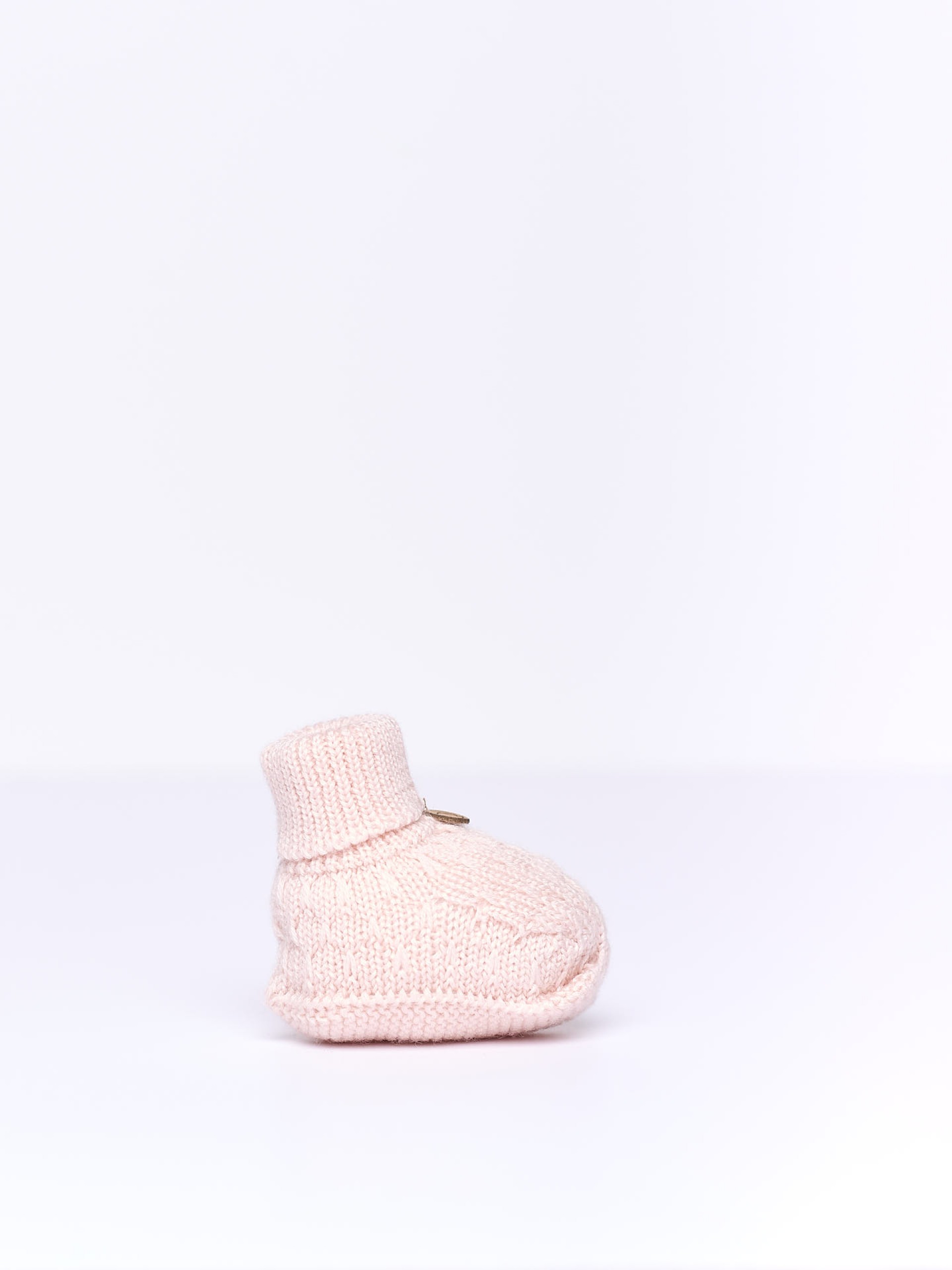 Knitted wool booties