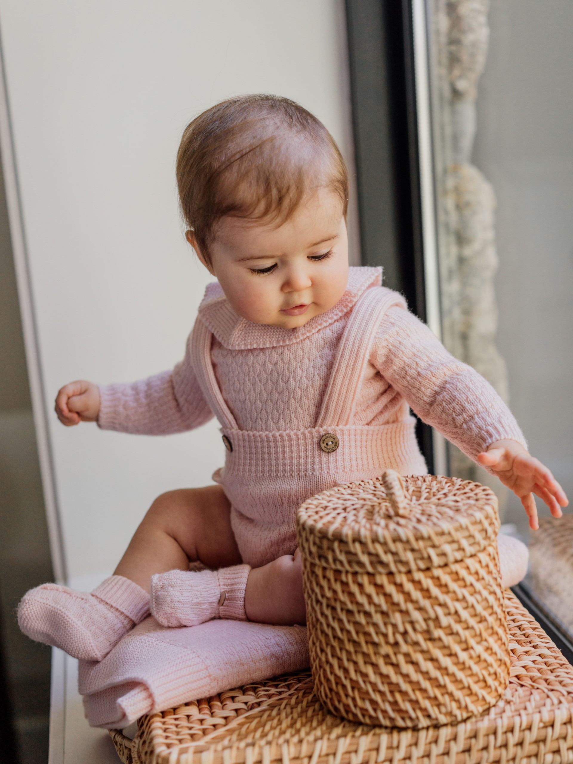 Knitted wool booties