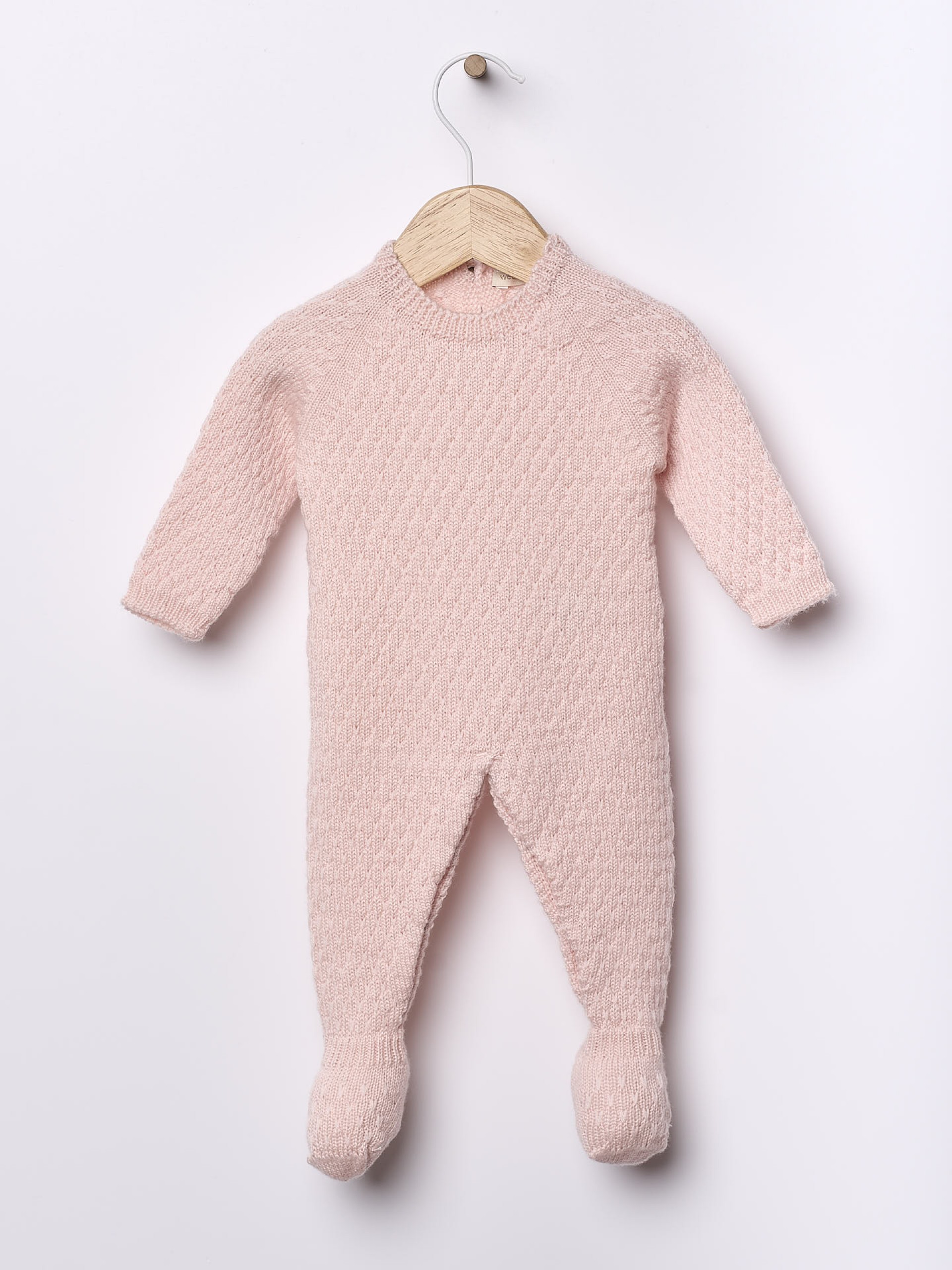 Knitted wool babygrow