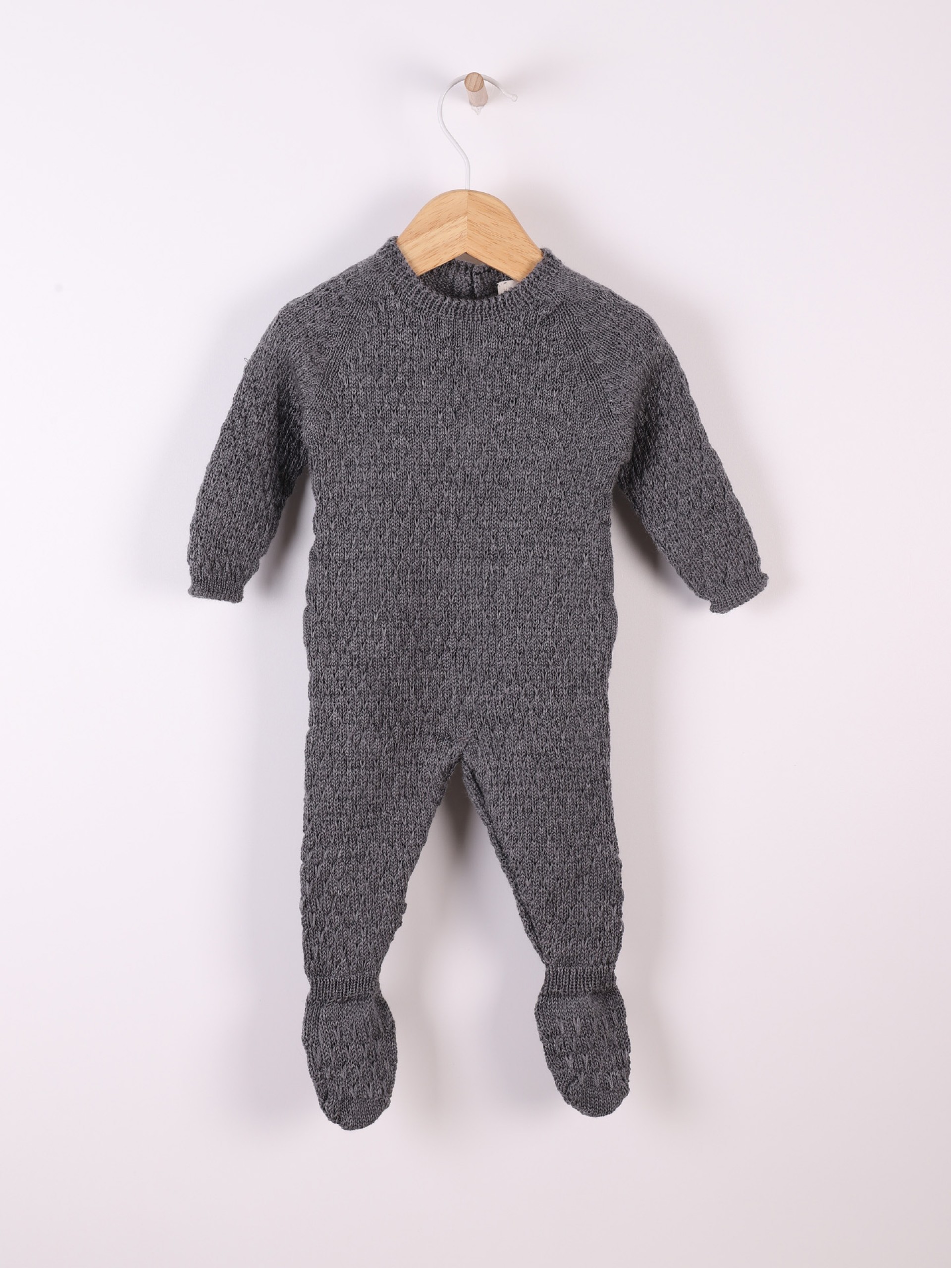 Knitted wool babygrow