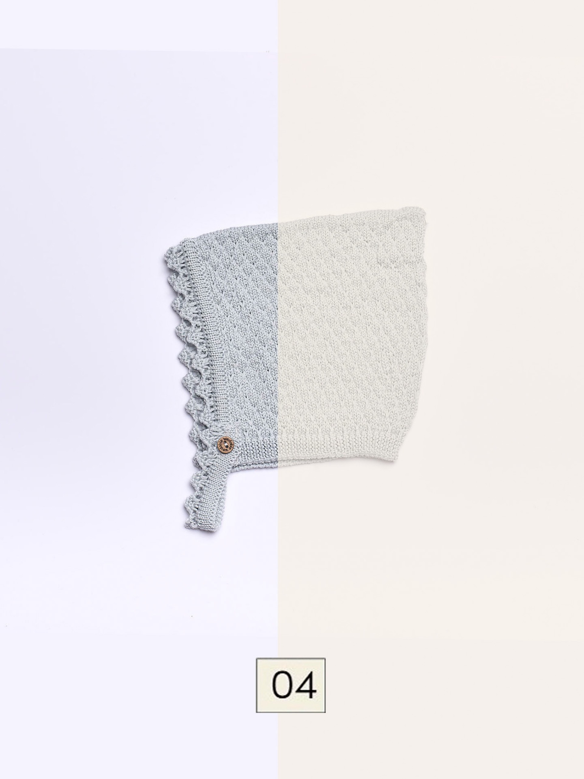 Knitted wool bonnet