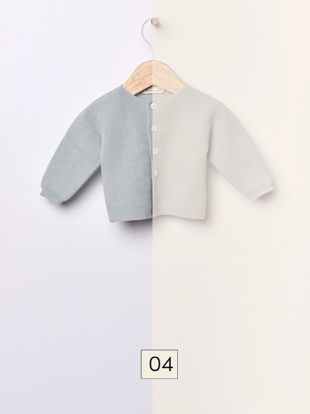 Knitted wool cardigan