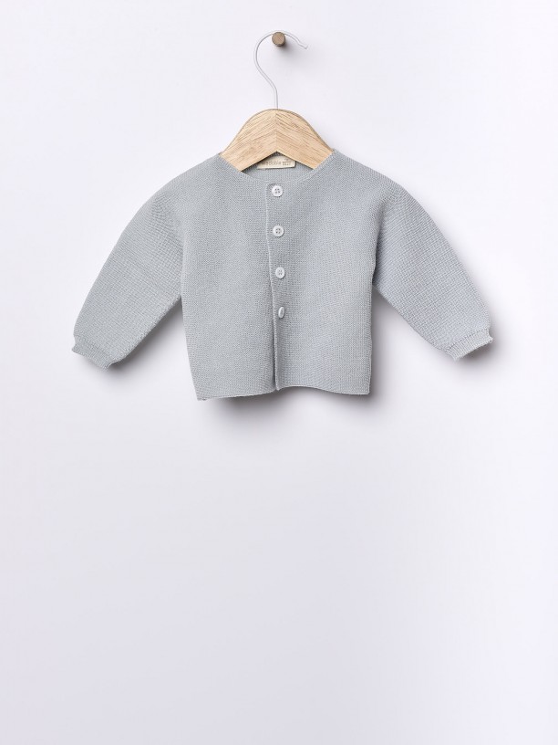 Knitted wool cardigan
