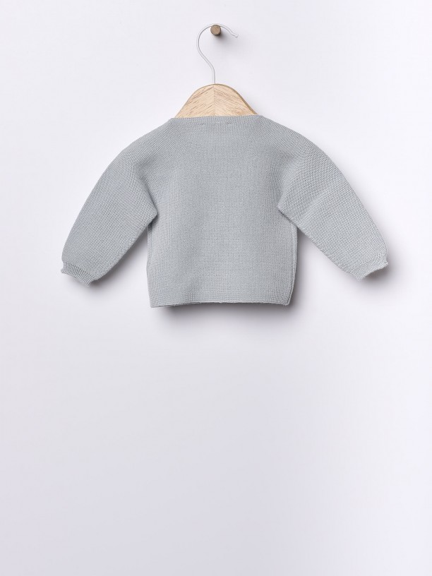 Knitted wool cardigan
