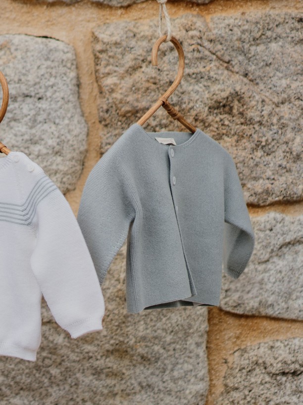 Knitted wool cardigan