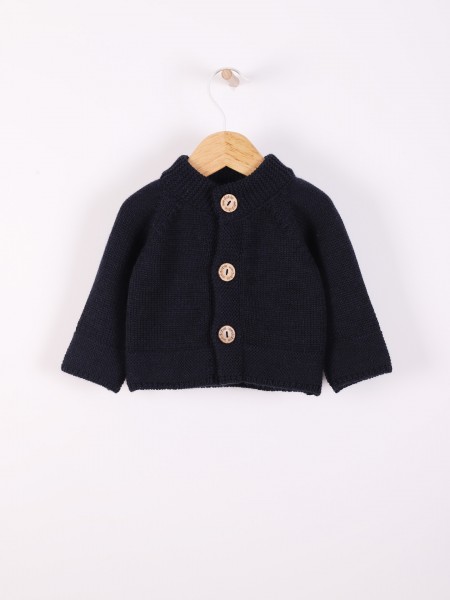 Knitted wool cardigan