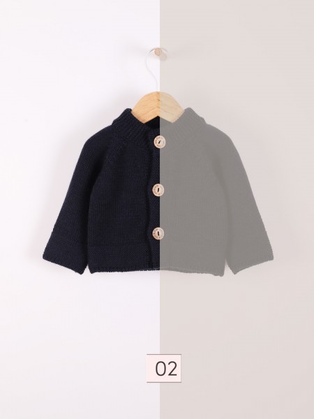 Knitted wool cardigan