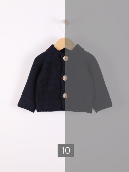 Knitted wool cardigan