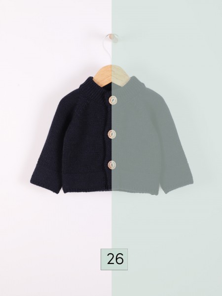 Knitted wool cardigan