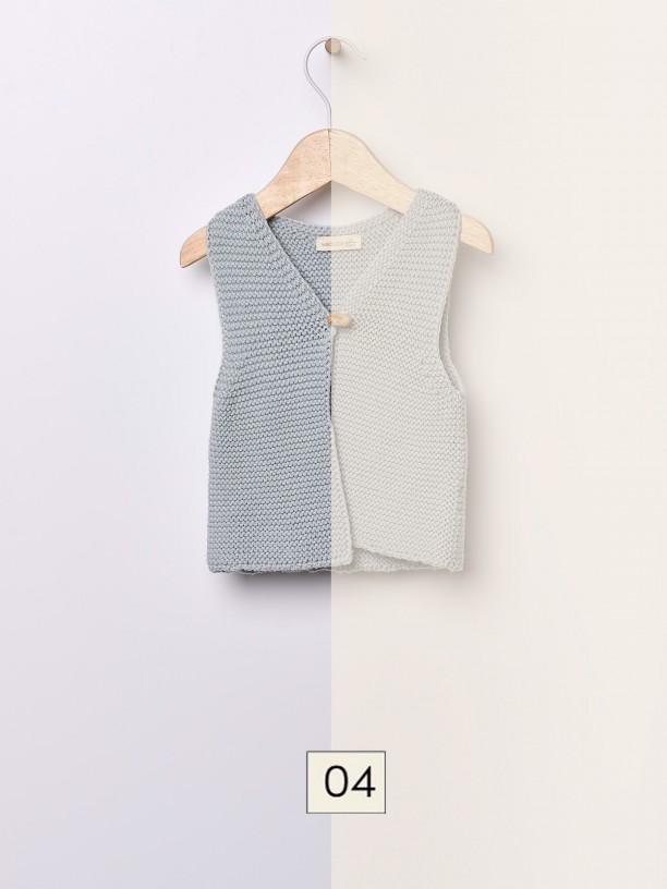 Knitted baby vest