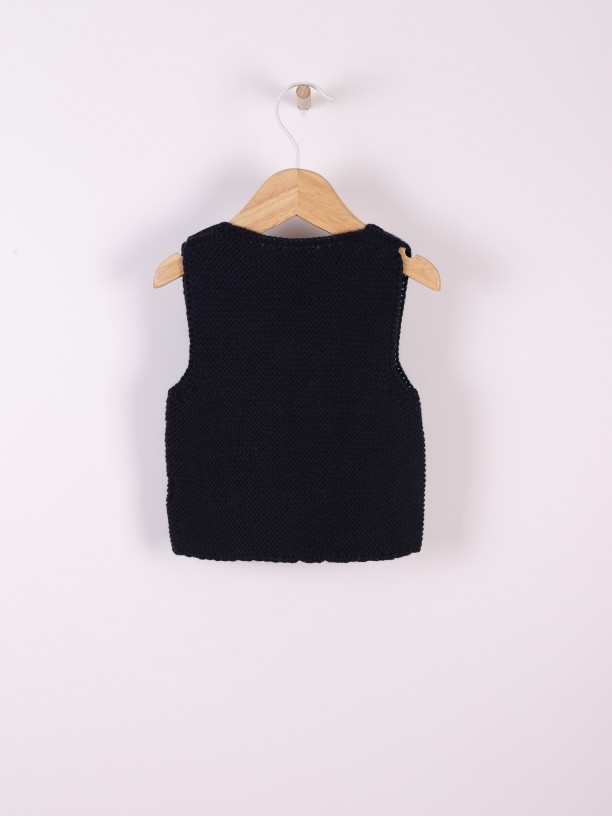 Knitted baby vest