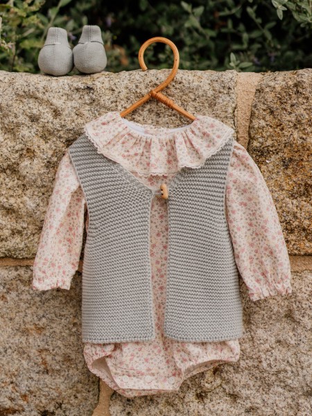 Knitted baby vest