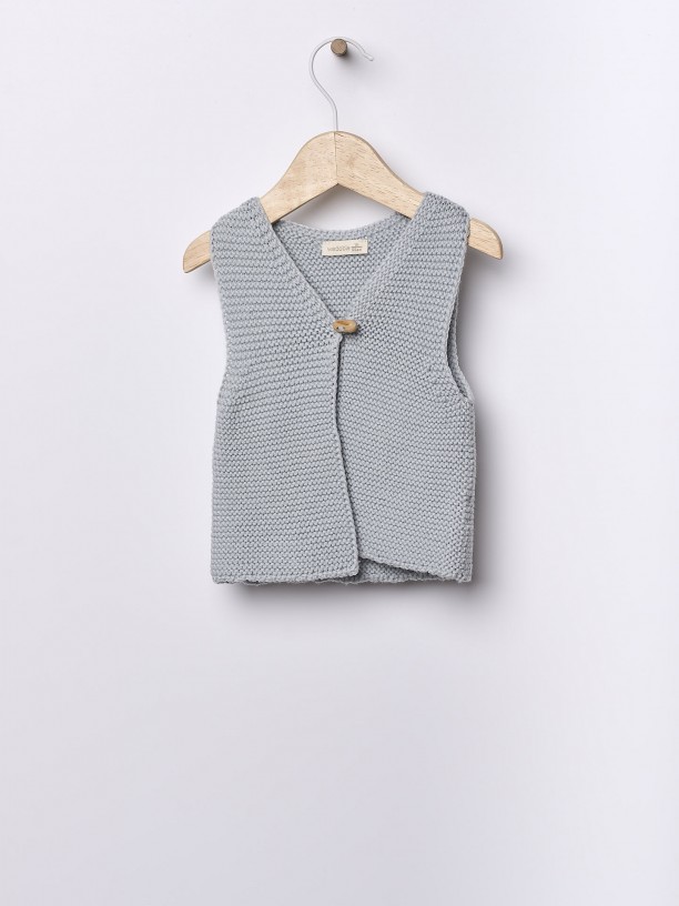 Knitted baby vest
