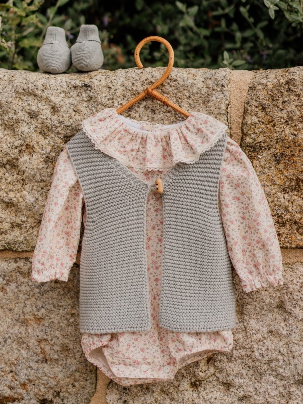 Knitted baby vest