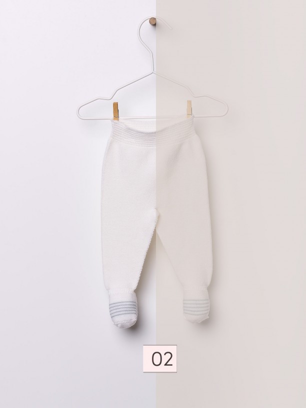 Knitted wool trousers