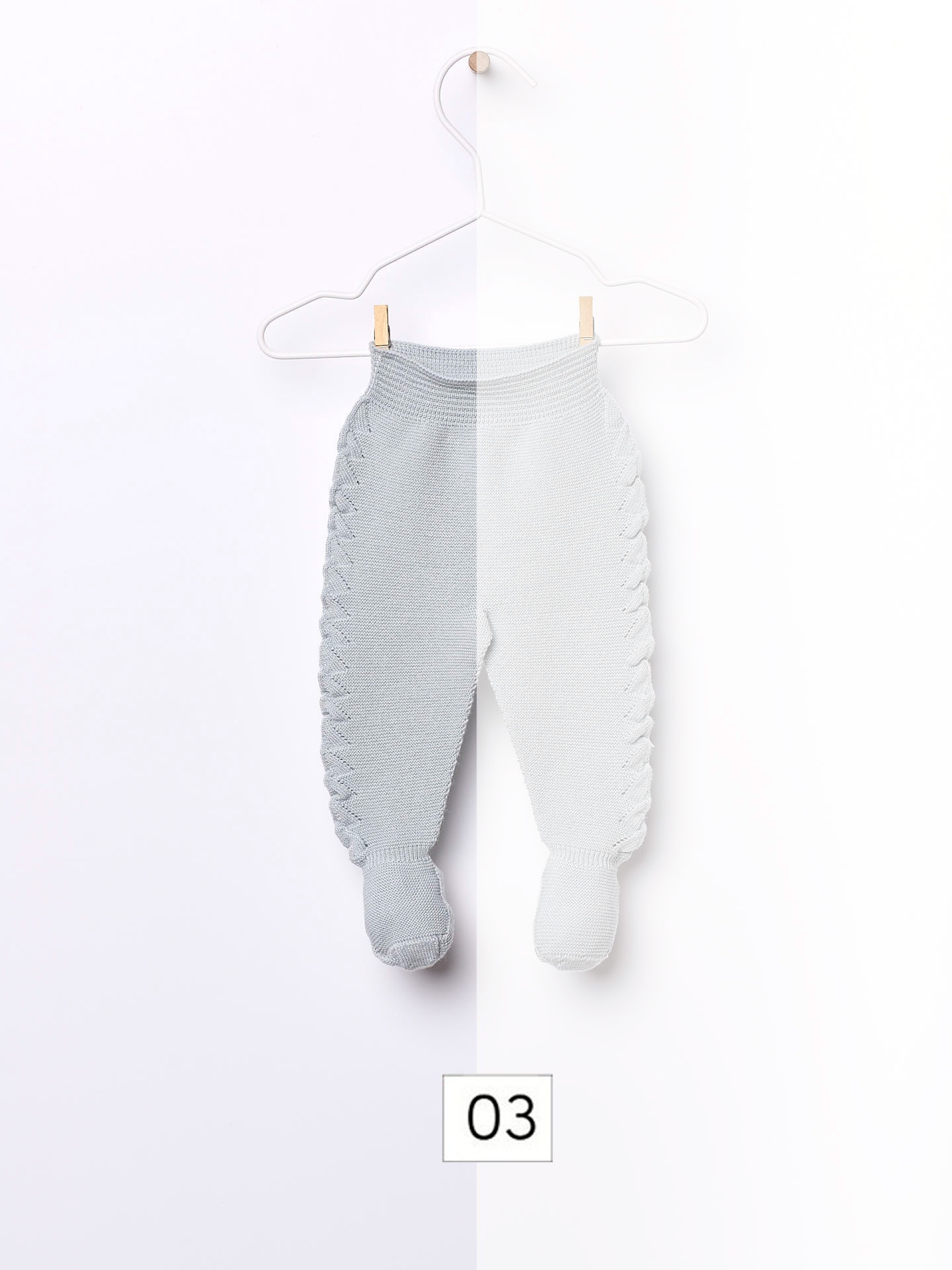 Knitted wool trousers